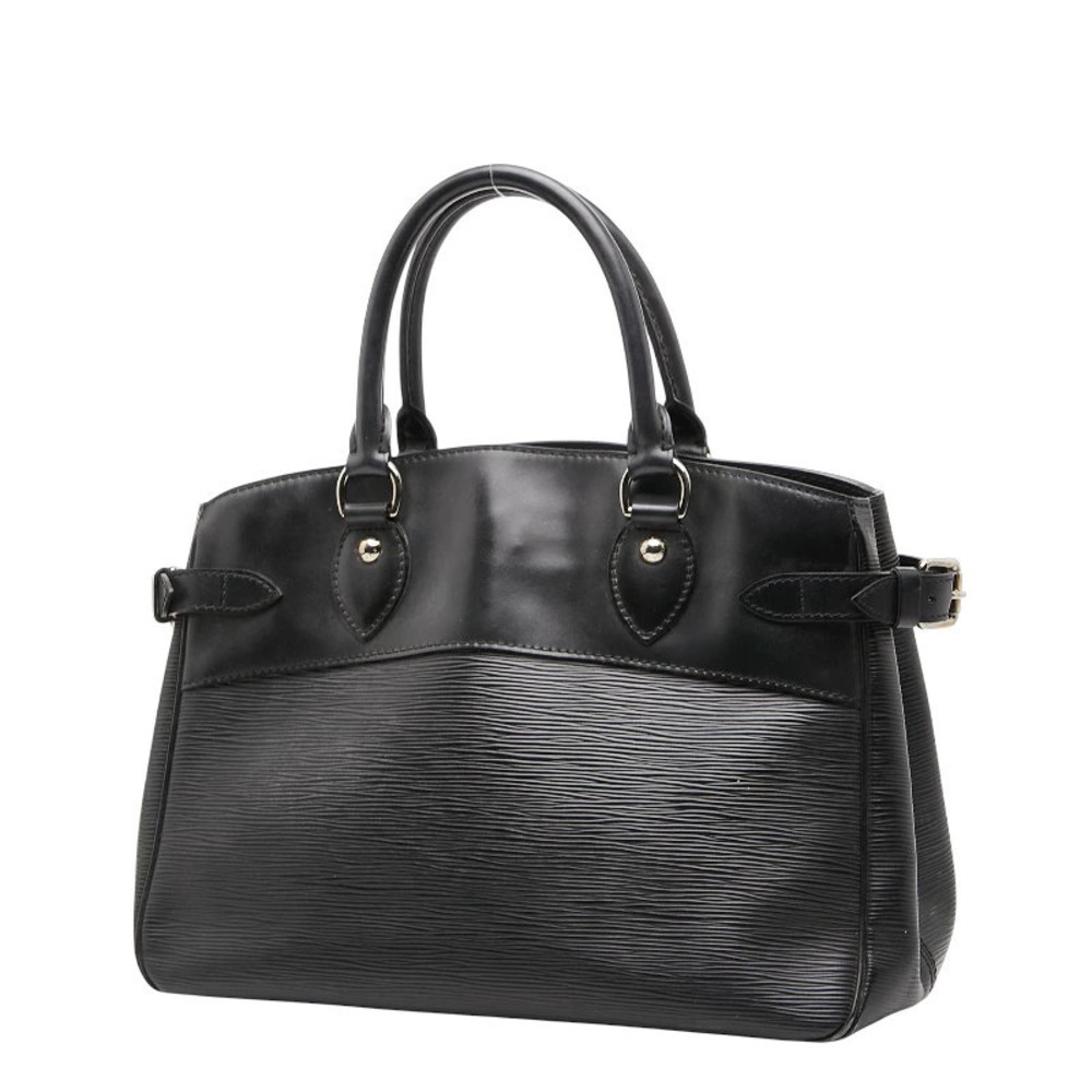 Louis Vuitton Noir Handbag Passy Black Leather Epi